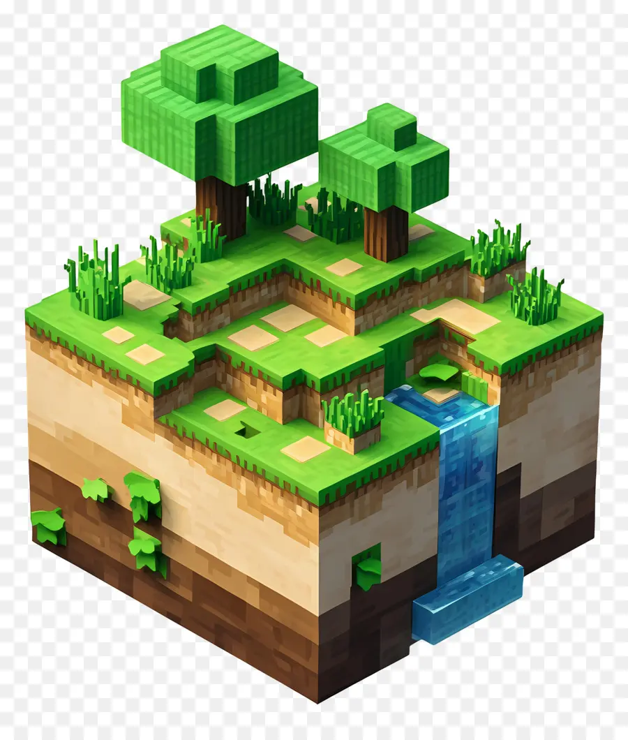 Minecraft，Bloquear Paisagem PNG