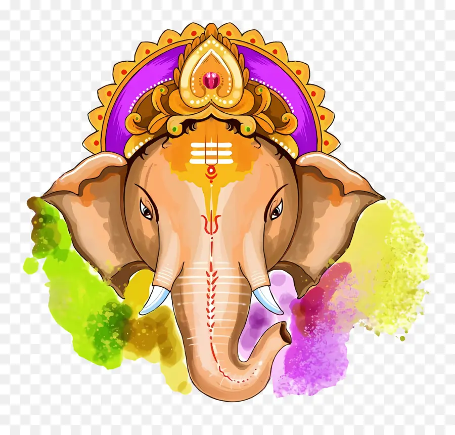 Ganesh Chaturthi，Cabeça De Elefante PNG