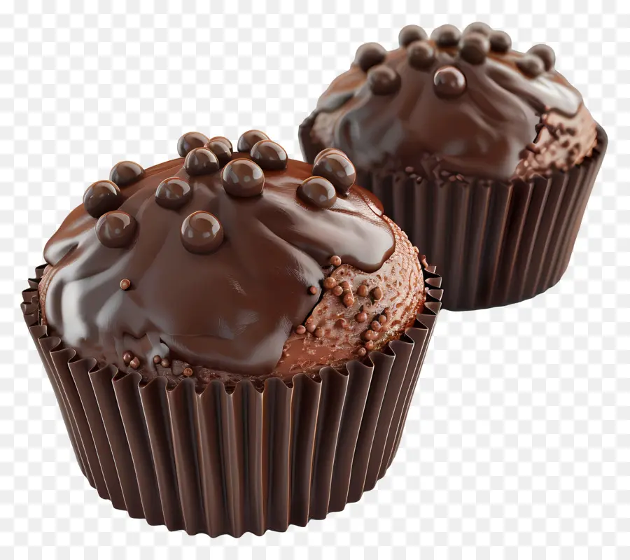 Muffins De Chocolate，Trufas De Chocolate PNG