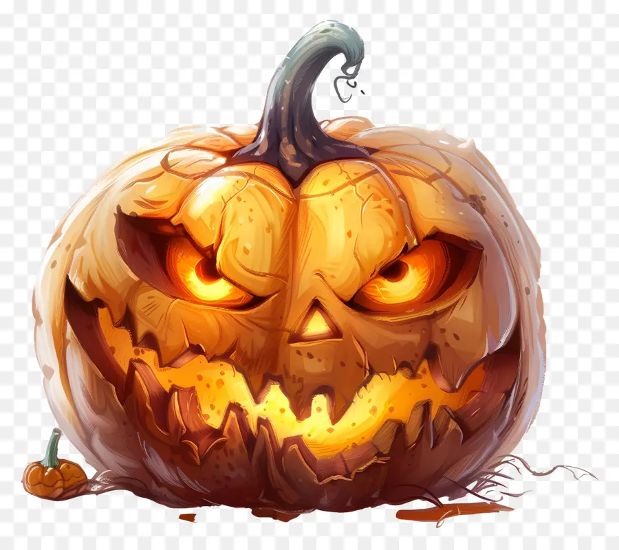 Abóbora De Halloween Animada，Jack O' Lanternas PNG