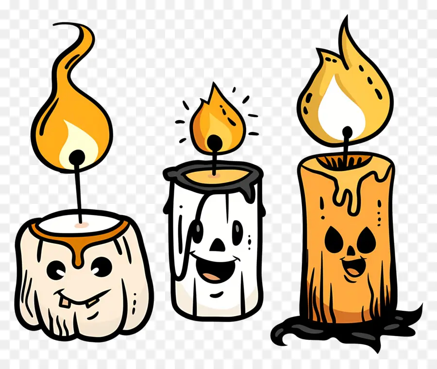 Velas De Halloween，Velas PNG