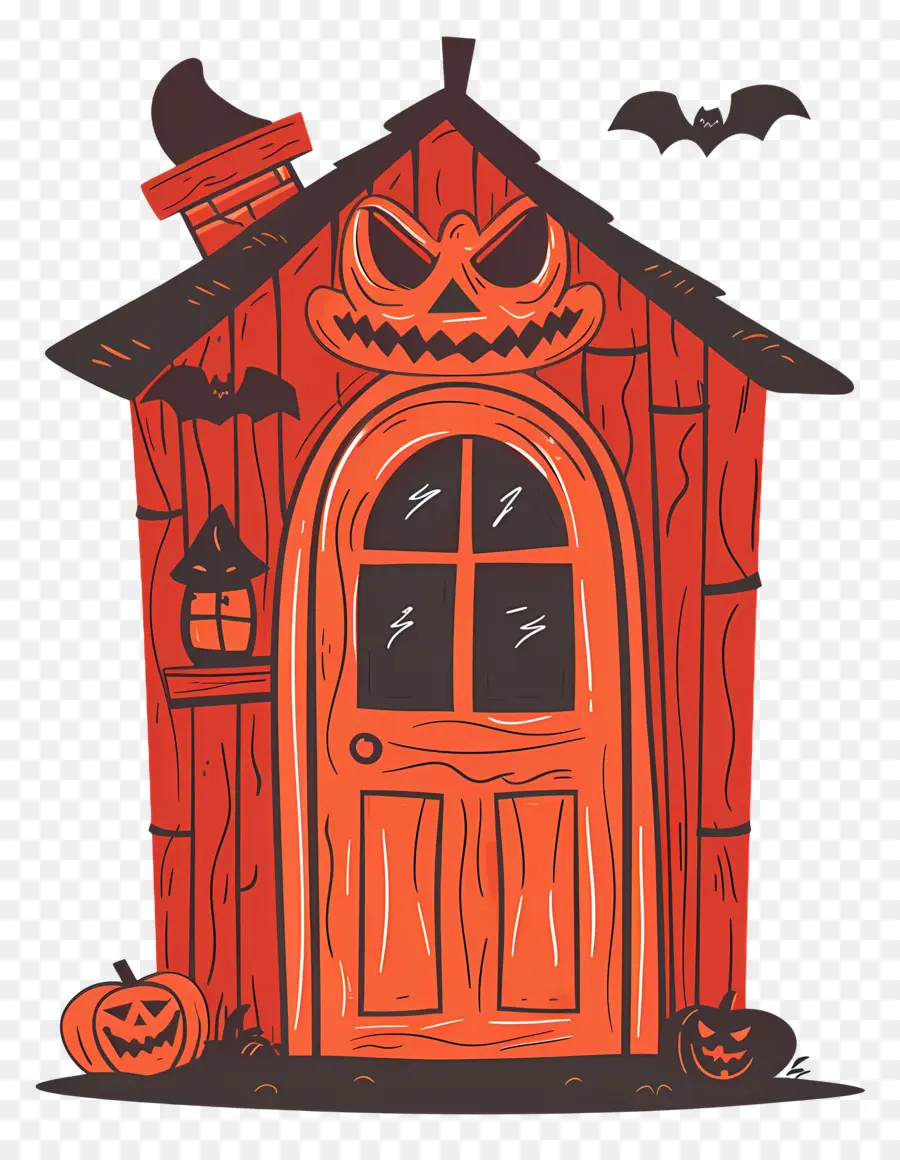 Porta Assustadora De Halloween，Casa De Halloween PNG