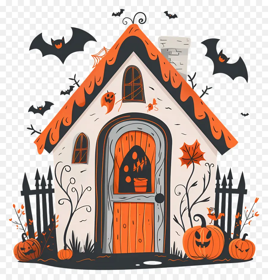 Porta Assustadora De Halloween，Casa De Halloween PNG