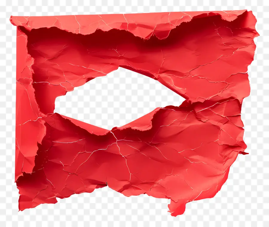 Papel Rasgado Vermelho，Rasgado PNG