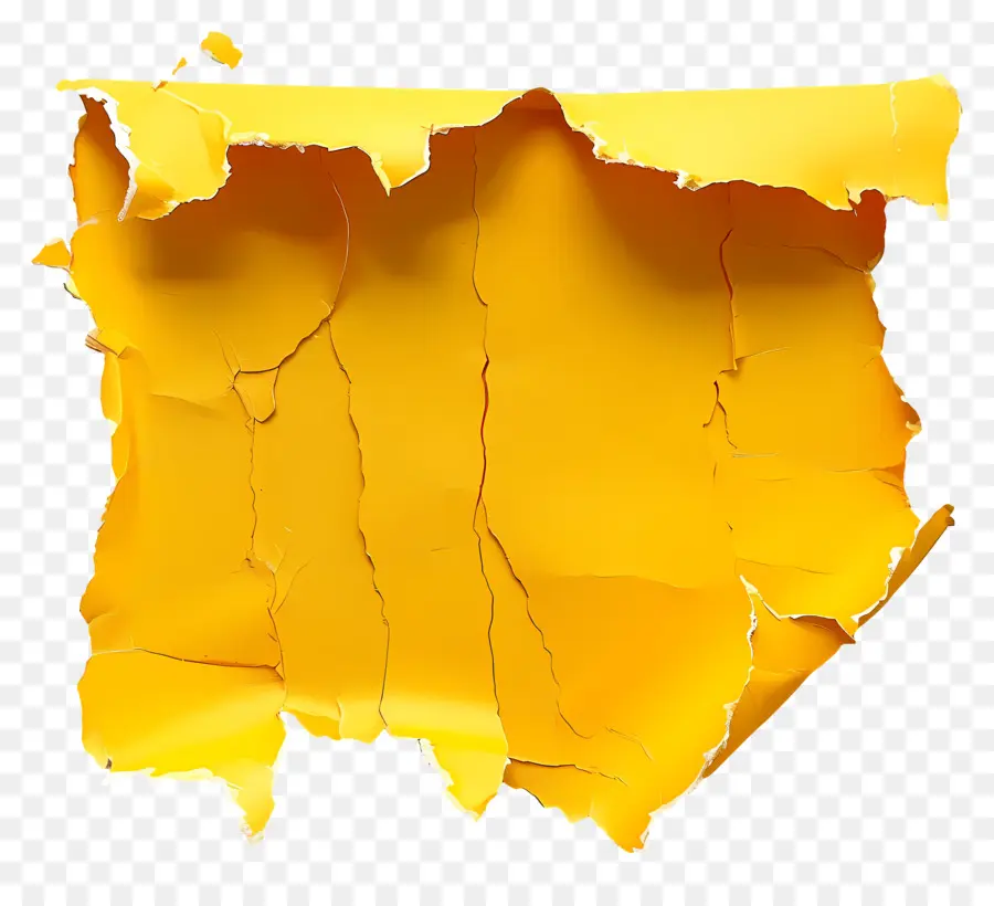 Papel Rasgado Amarelo，Papel Rasgado PNG