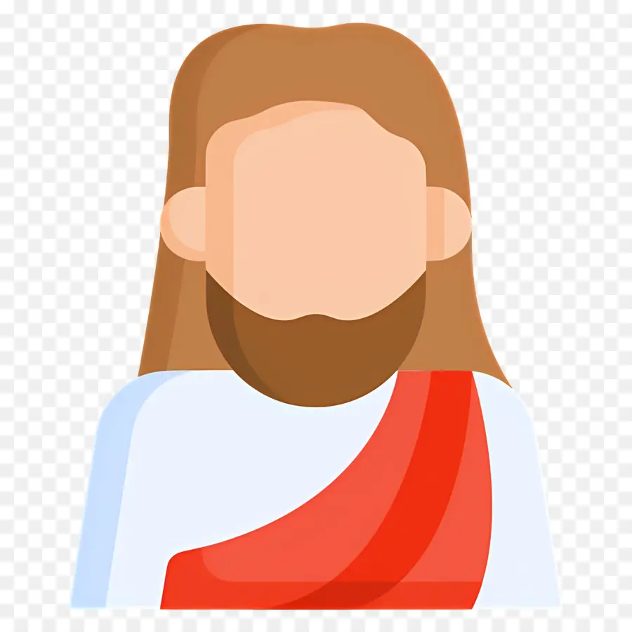 Jesus，Figura Barbuda PNG