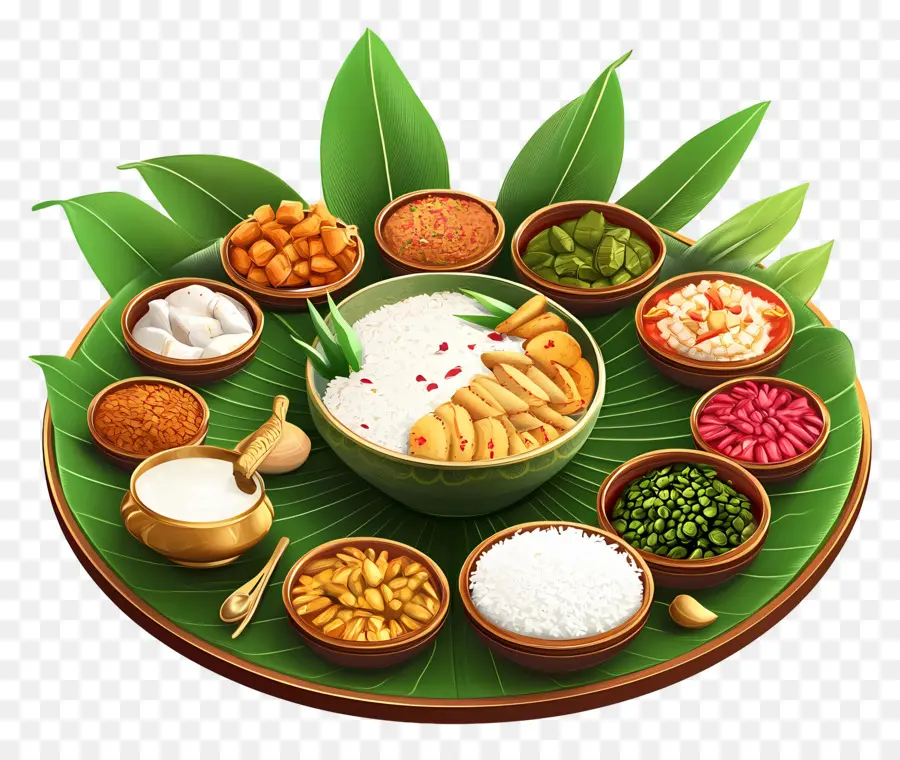 Onam Sadhya，Prato De Comida Tradicional PNG