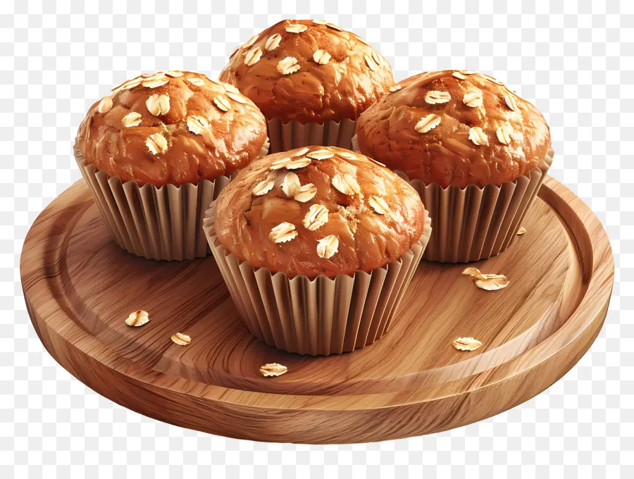 Muffins De Aveia，Cupcakes De Caramelo PNG