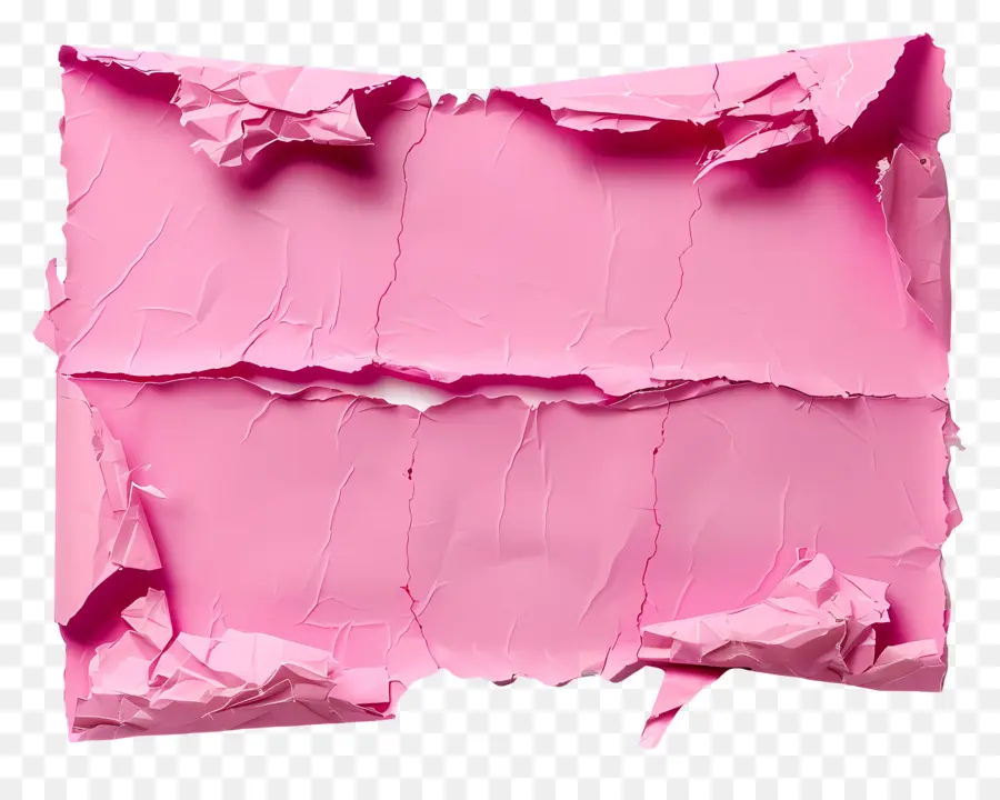 Papel Rasgado Rosa，Papel Amassado PNG