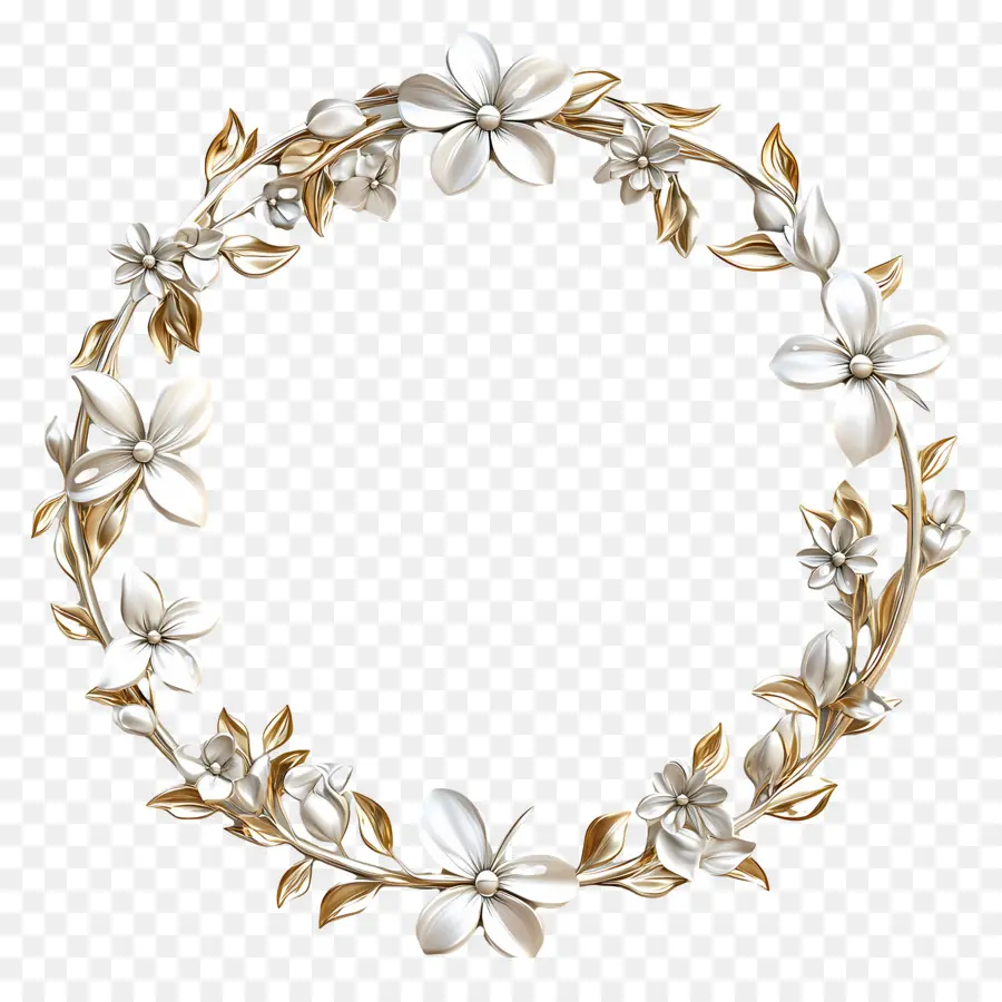 Moldura Círculo De Casamento，Coroa De Ouro PNG