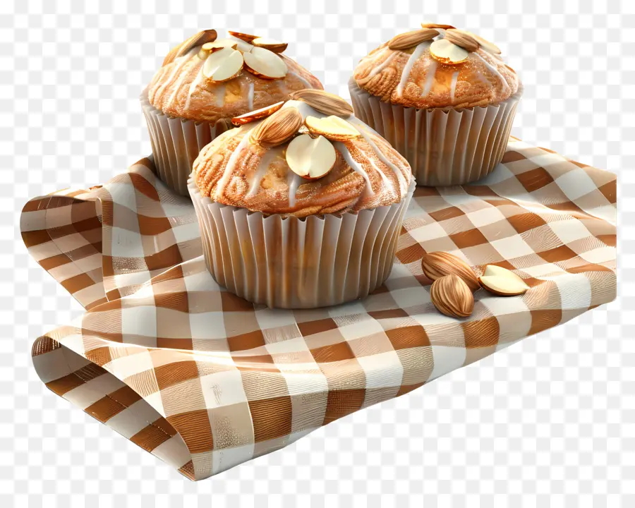 Muffins De Amêndoa，Muffins PNG