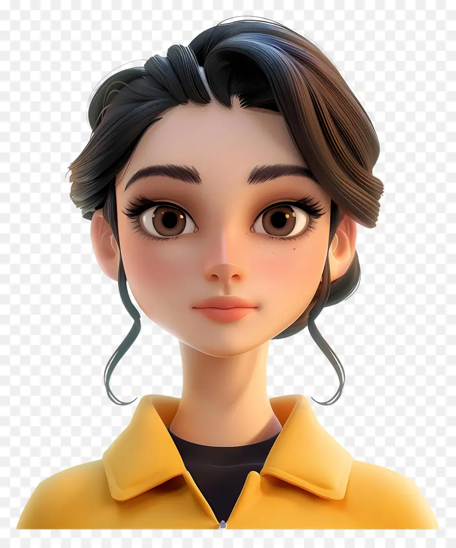 Avatar De Mulher 3d，Garota Animada PNG