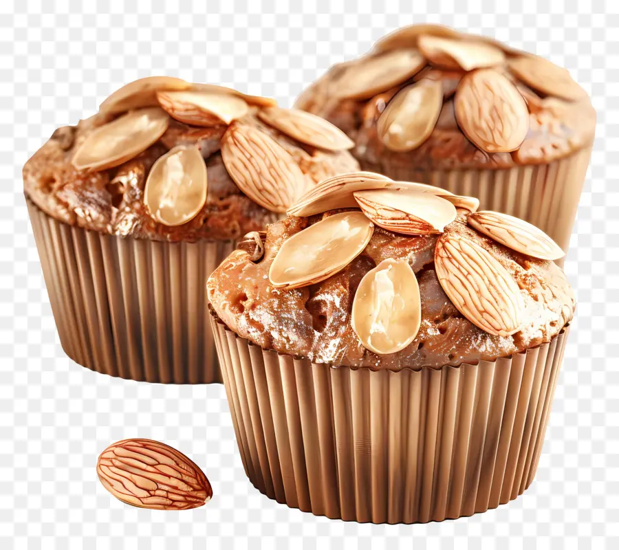 Muffins De Amêndoa，Sobremesas PNG