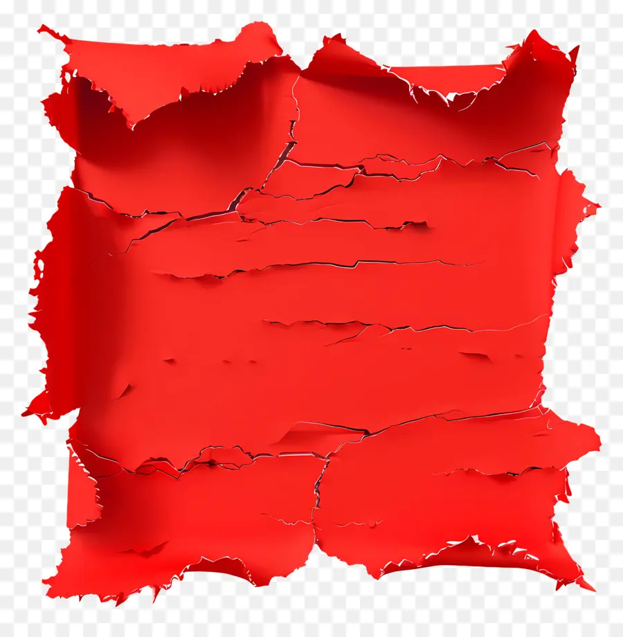 Papel Rasgado Vermelho，Bordas Rasgadas PNG