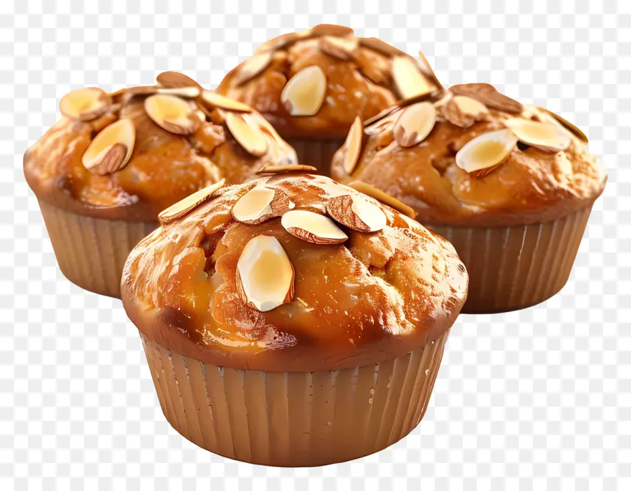 Muffins De Amêndoa，Bolinhos PNG