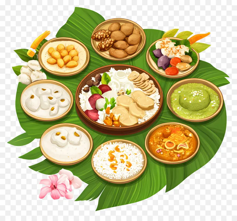 Onam Sadhya，Prato De Comida Tradicional PNG