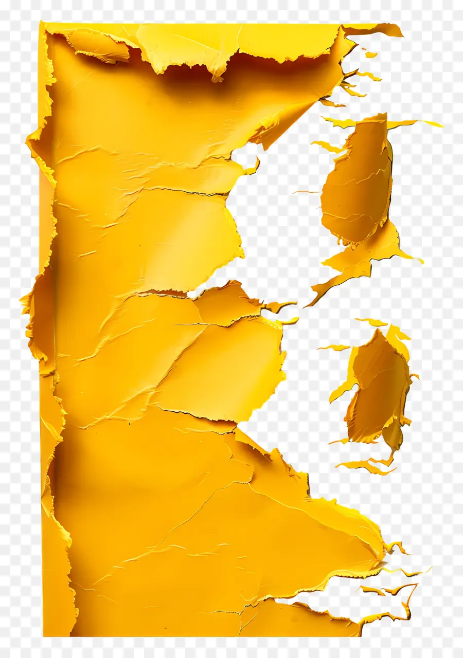 Papel Rasgado Amarelo，Papel Rasgado PNG