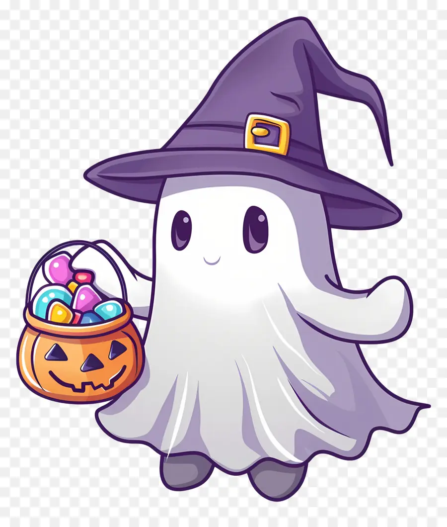 Fantasma Do Dia Das Bruxas，Fantasma Com Doces PNG