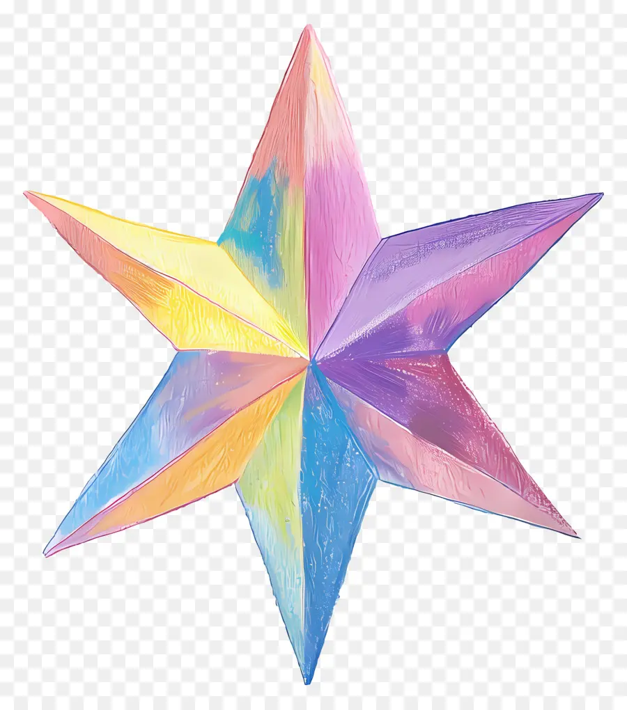 Estrela Pastel，Estrela Colorida PNG