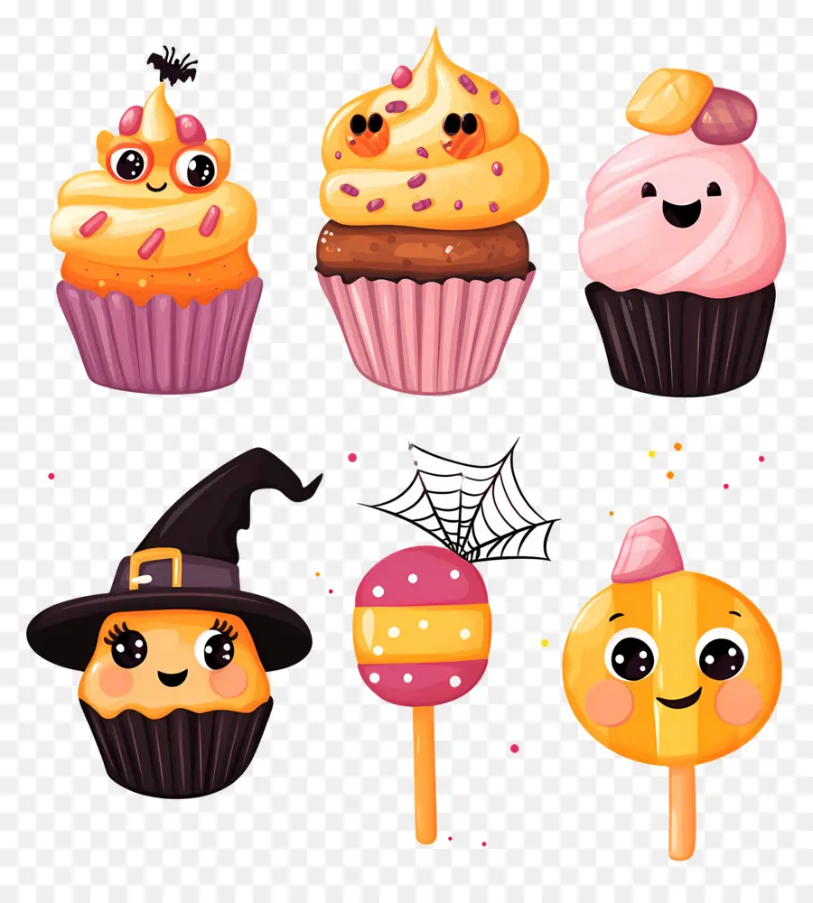 Doces De Halloween，Doces Fofos De Halloween PNG