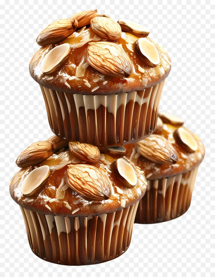 Muffins De Amêndoa，Bolinho PNG