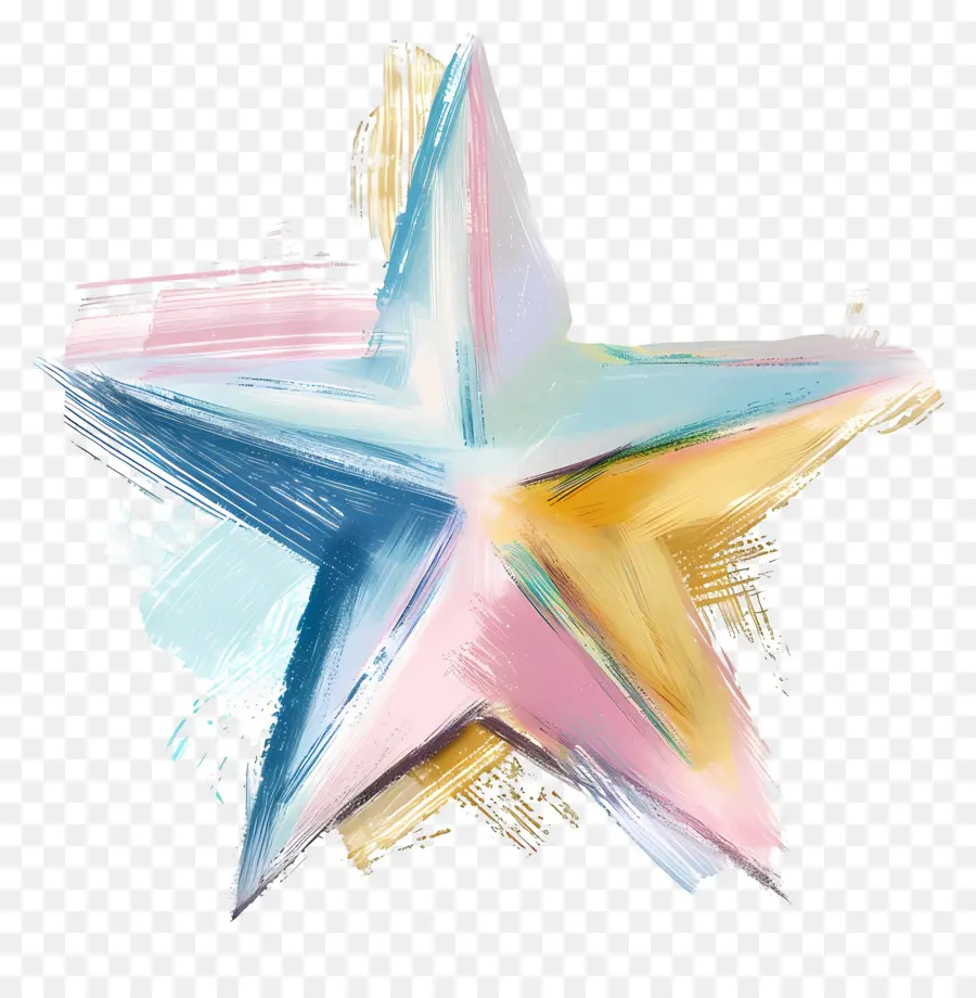 Estrela Pastel，Estrela Colorida PNG