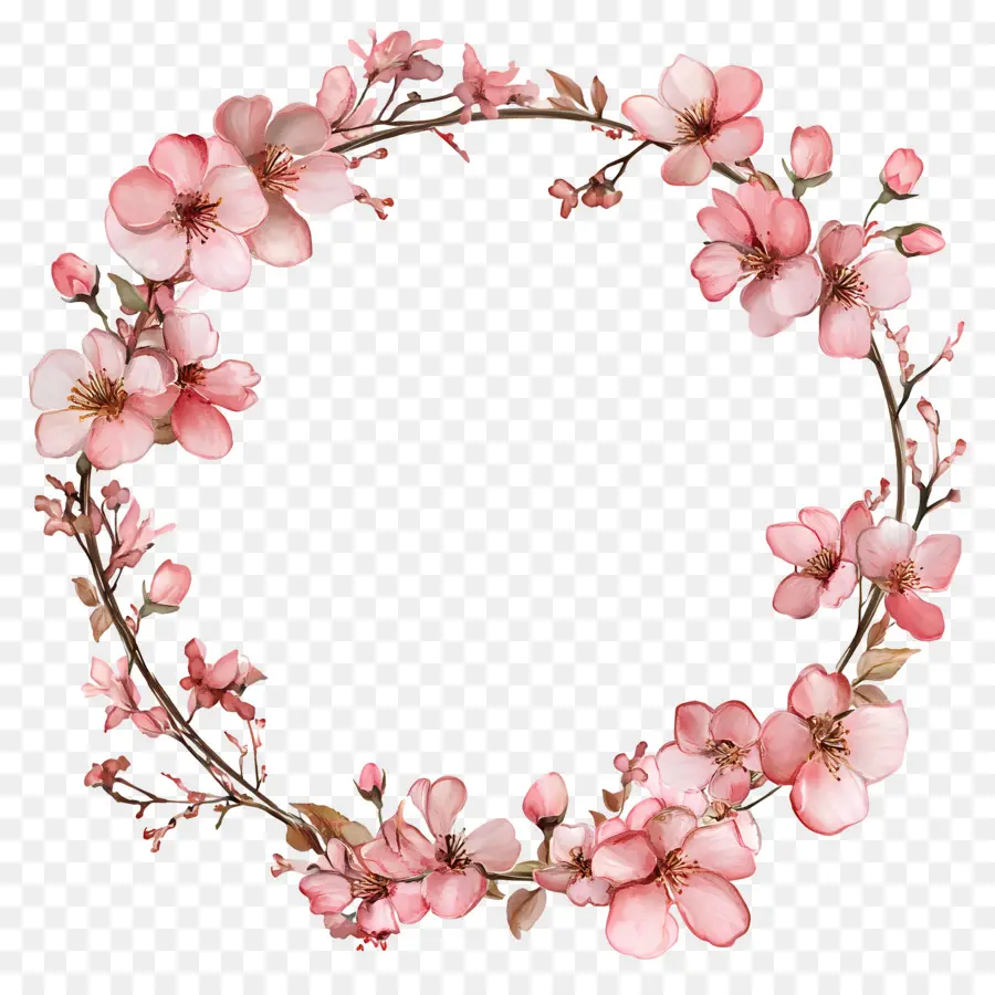 Moldura Círculo De Casamento，Coroa De Flores PNG