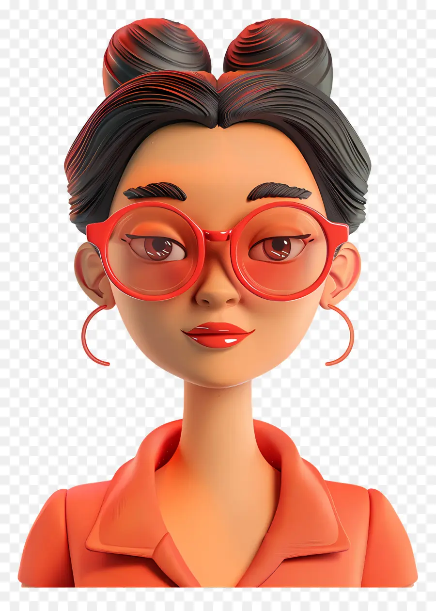 Avatar De Mulher 3d，Mulher Com óculos PNG