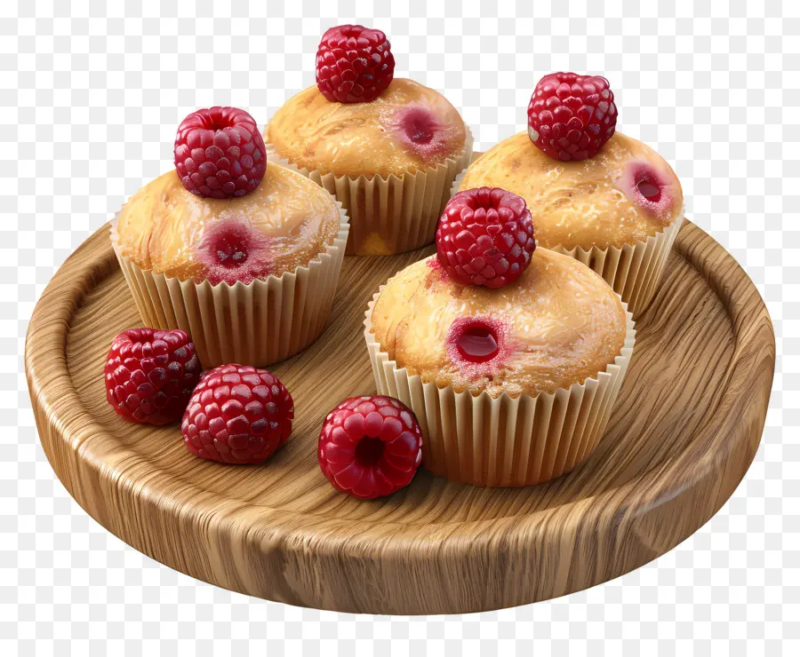 Muffins De Framboesa，Bolinhos PNG