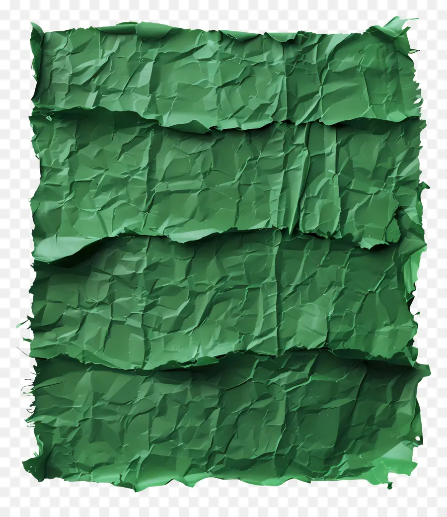 Papel Rasgado Verde，Papel Verde Amassado PNG