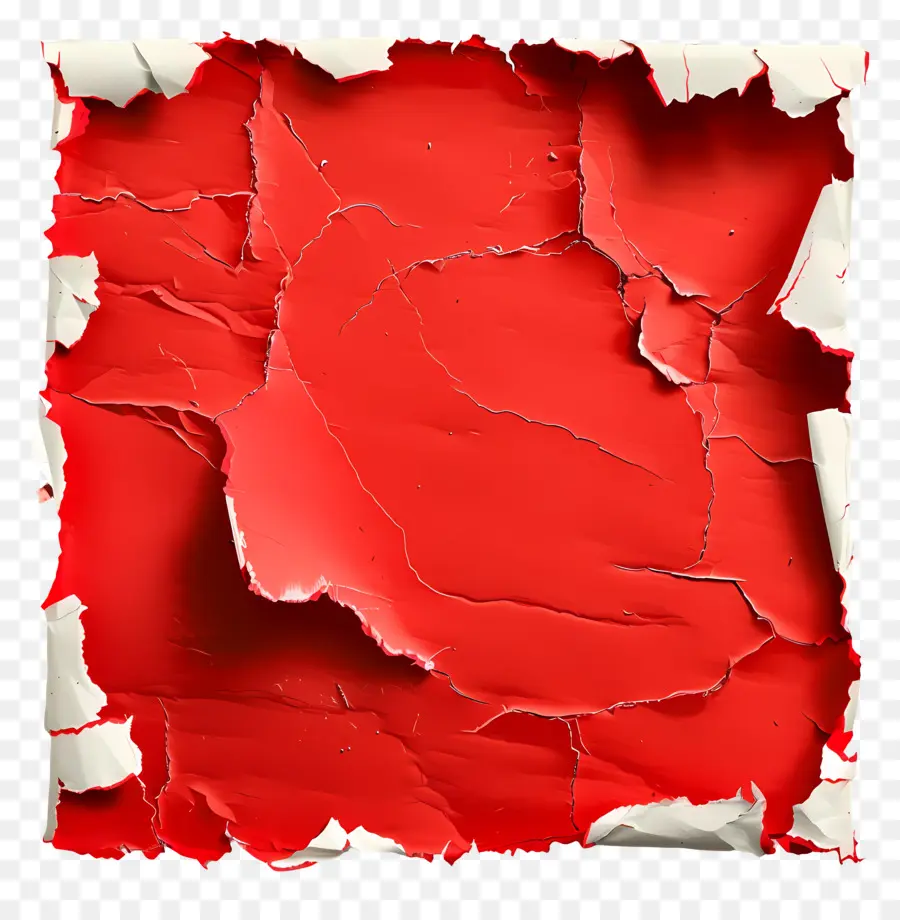 Papel Rasgado Vermelho，Papel Vermelho PNG