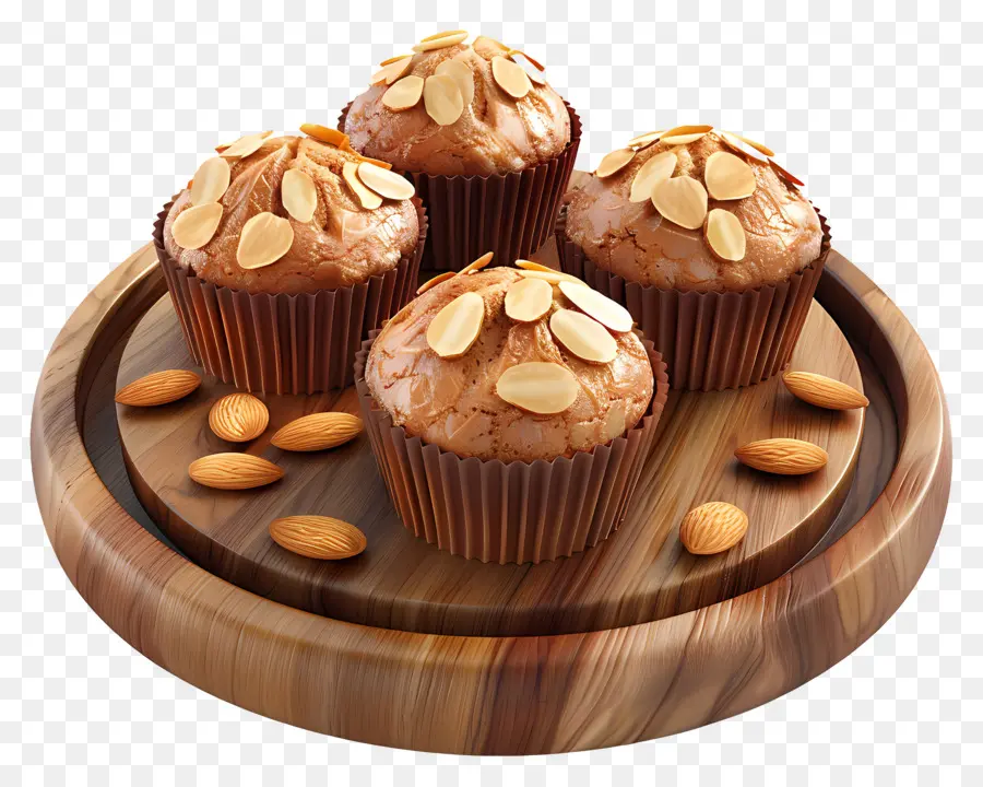 Muffins De Amêndoa，Muffins De Aveia PNG