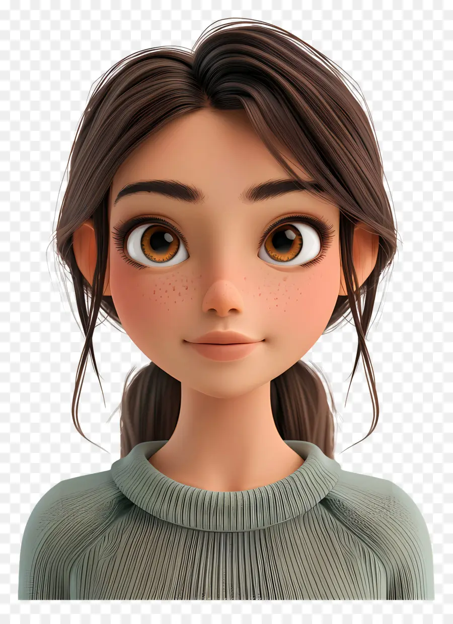 Avatar De Menina 3d，Garota Animada PNG