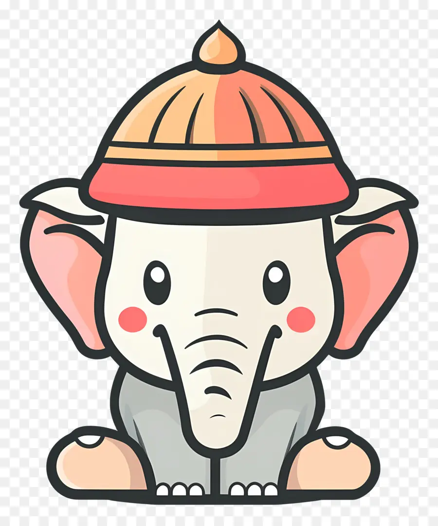 Ganesh Chaturthi，Elefante Fofo PNG