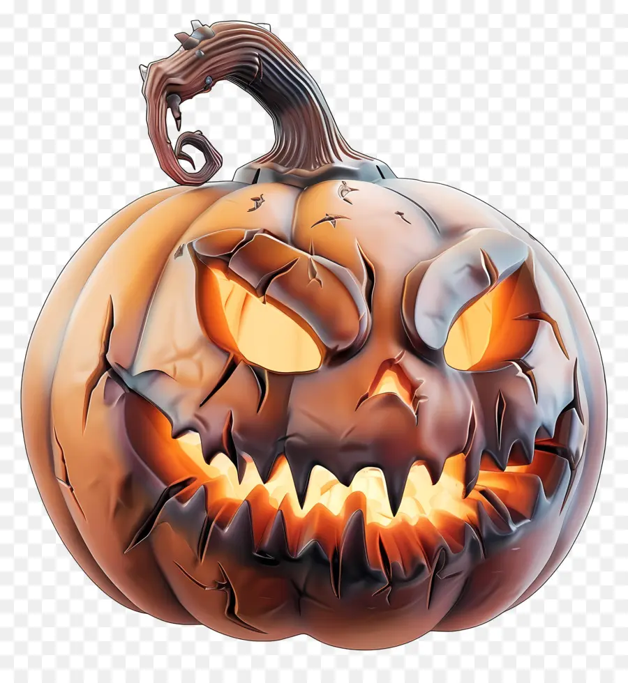 Abóbora De Halloween Animada，Abóbora Assustadora PNG