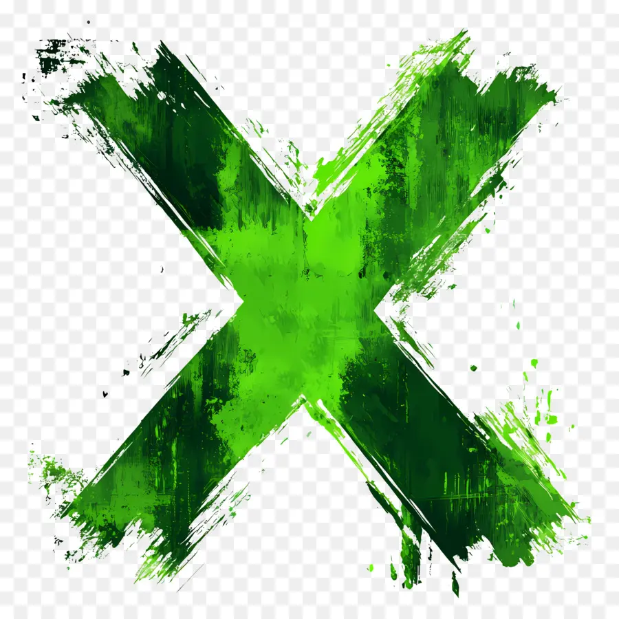 Verde X，Marca X PNG