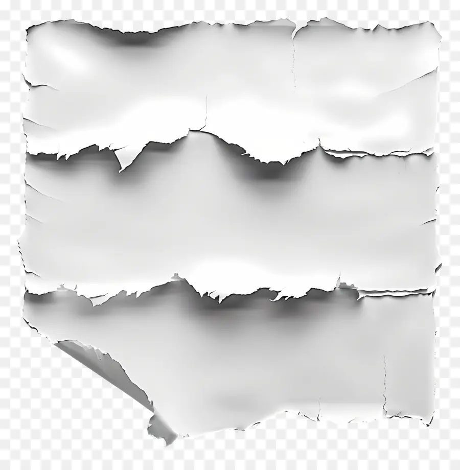 Papel Rasgado Branco，Papel Rasgado PNG