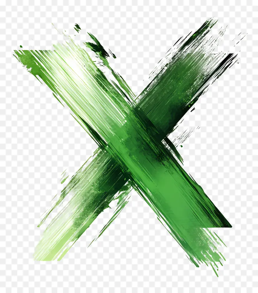 Verde X，Marca X PNG