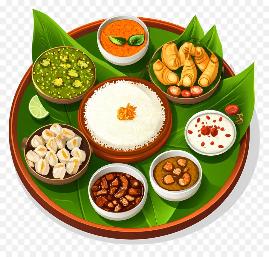 Onam Sadhya，Prato De Comida Tradicional PNG