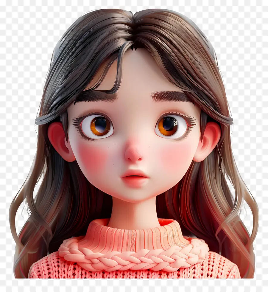 Avatar De Menina 3d，Garota Animada PNG