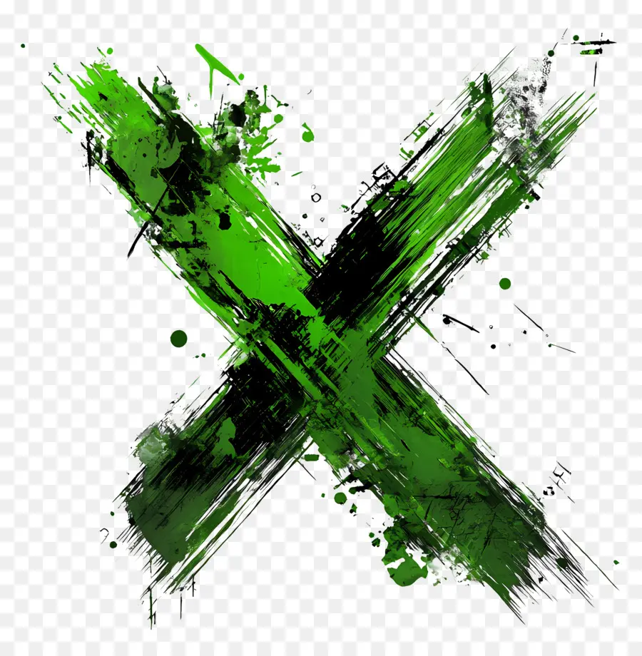 Verde X，Marca X PNG