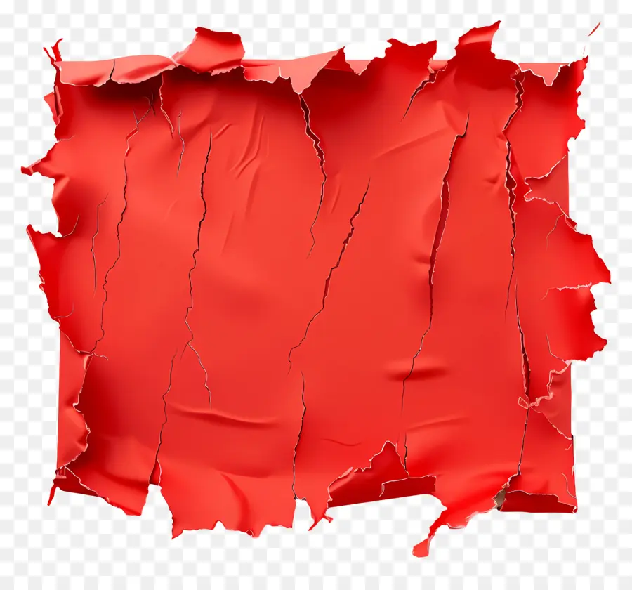 Papel Rasgado Vermelho，Papel Vermelho PNG