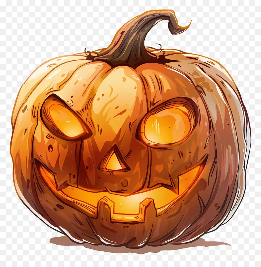 Abóbora De Halloween Animada，Jack O' Lanternas PNG