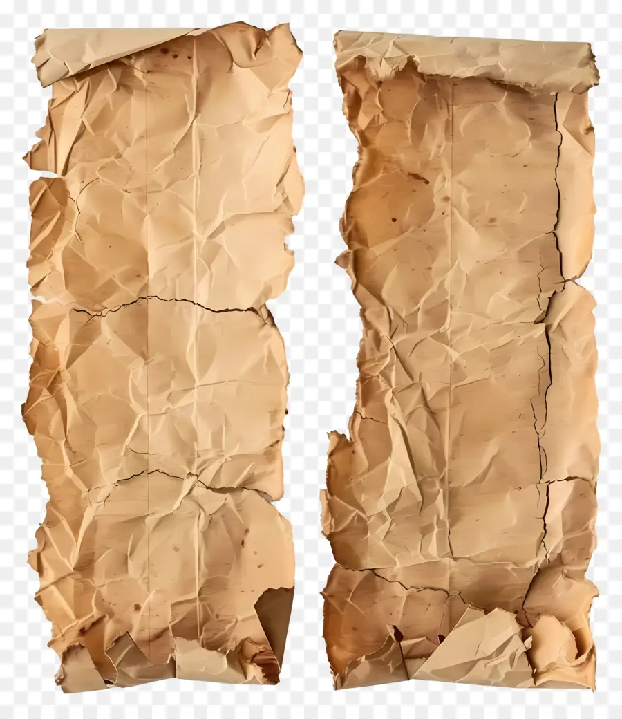 Papel Rasgado Vintage，Papel Amassado PNG