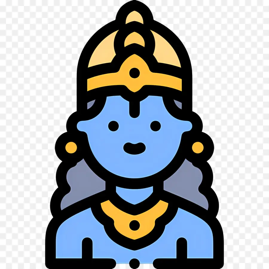 Krishna，Divindade Azul PNG