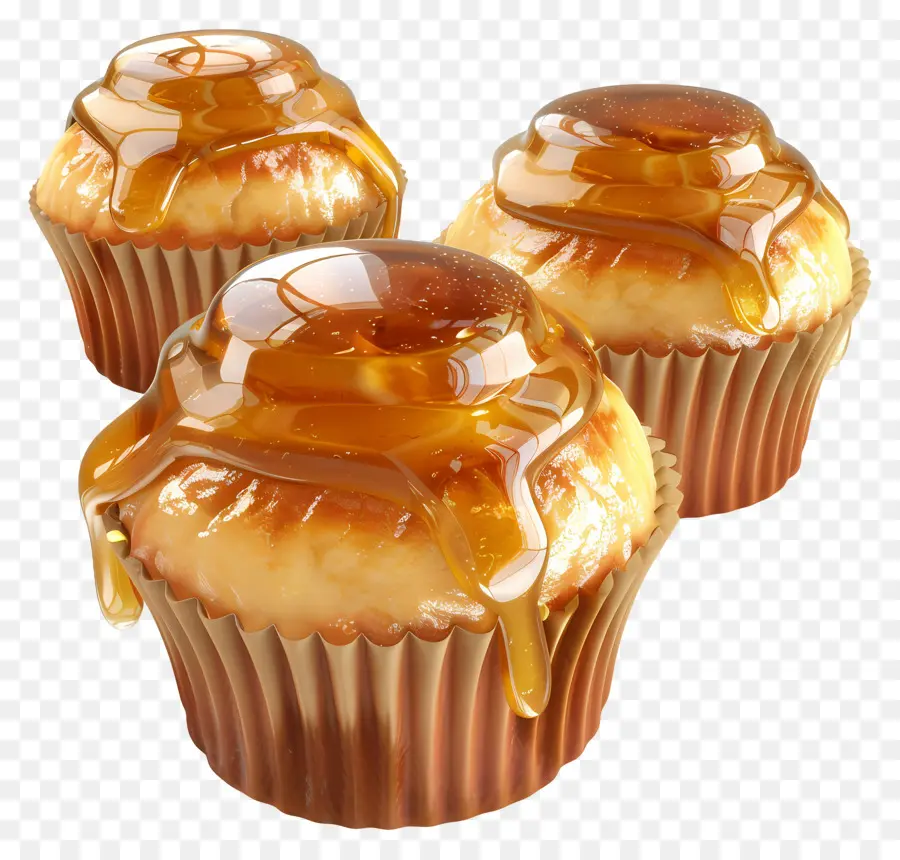 Muffins De Mel，Cupcakes De Caramelo PNG