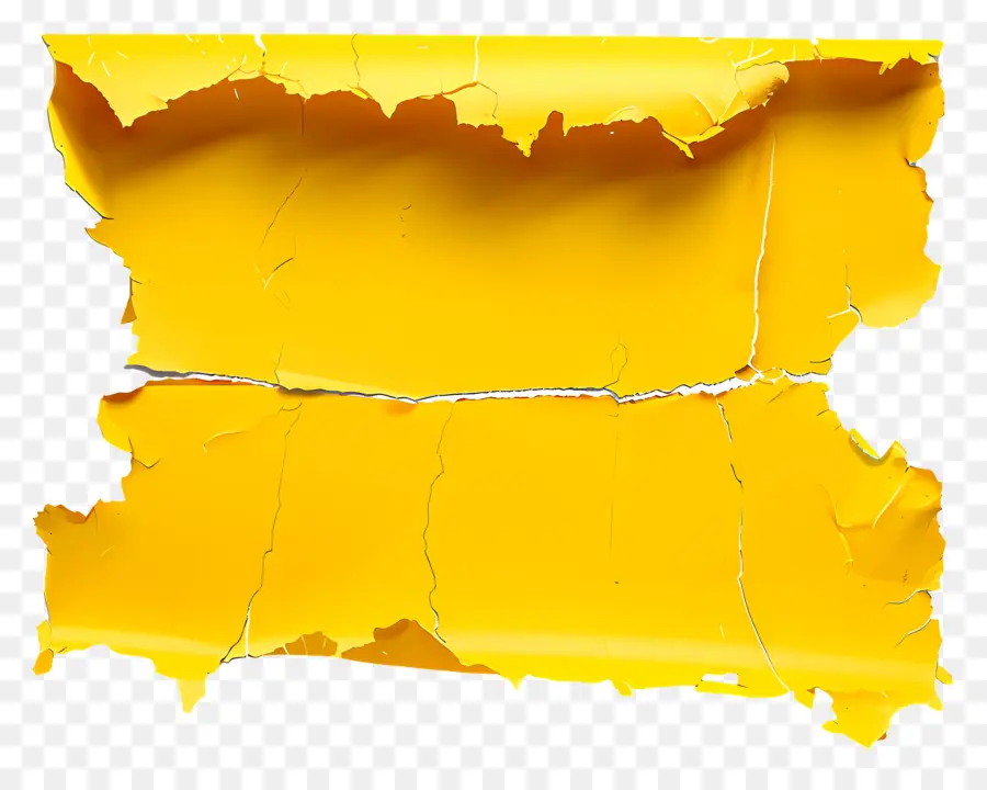 Papel Rasgado Amarelo，Rasgado PNG