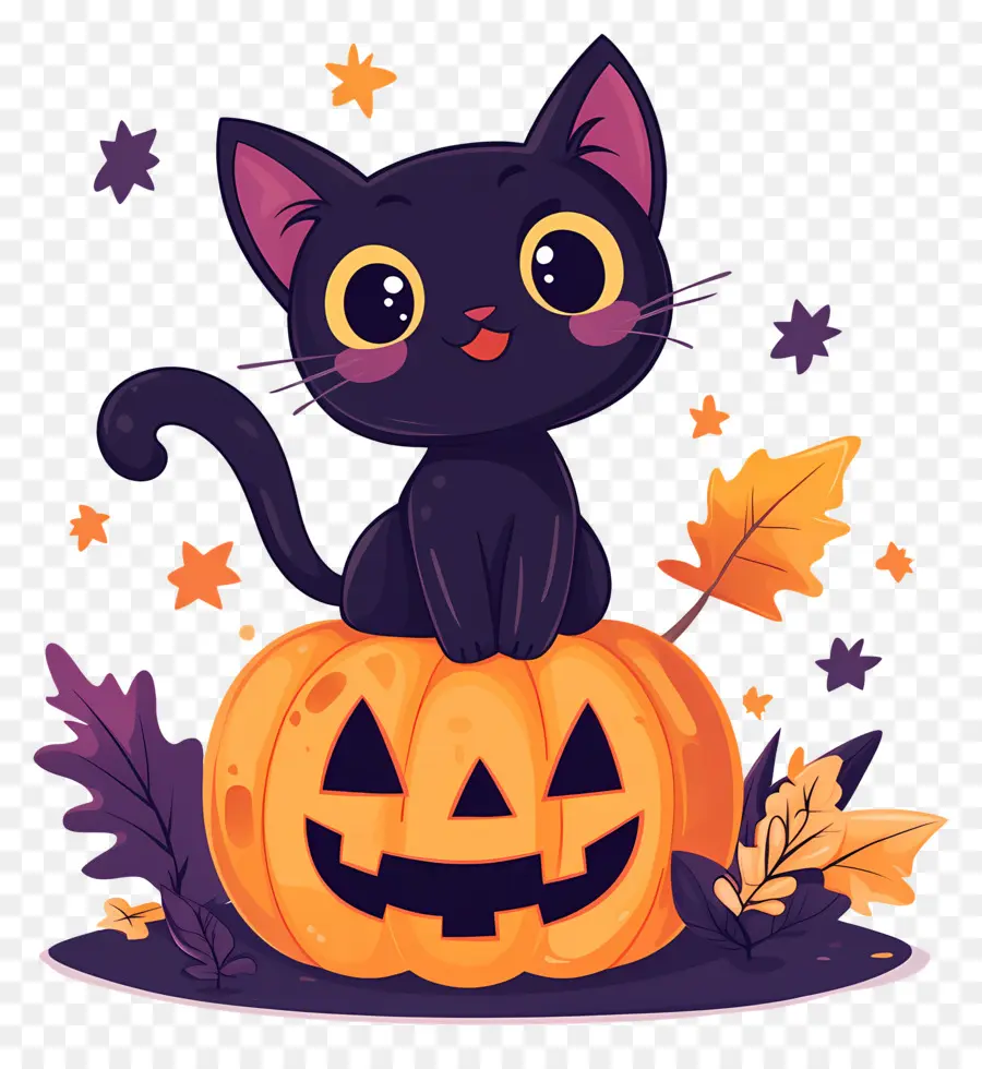 Gato Preto De Halloween，Gato Preto PNG