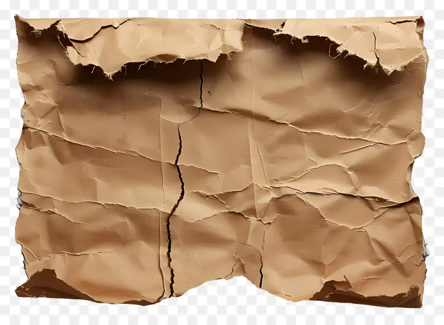 Papel Rasgado Marrom，Papel Rachado PNG