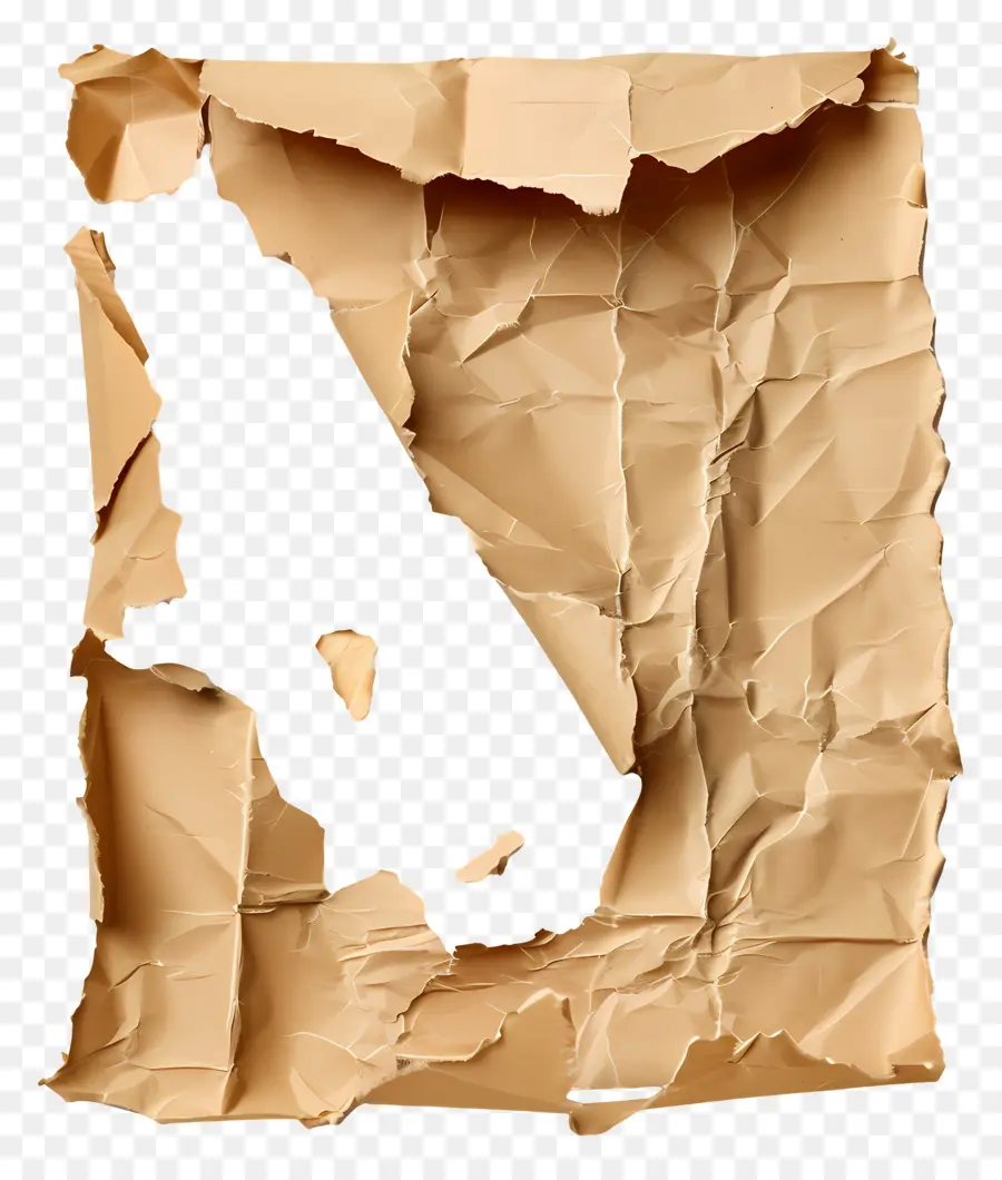 Papel Rasgado Marrom，Papel Rasgado PNG